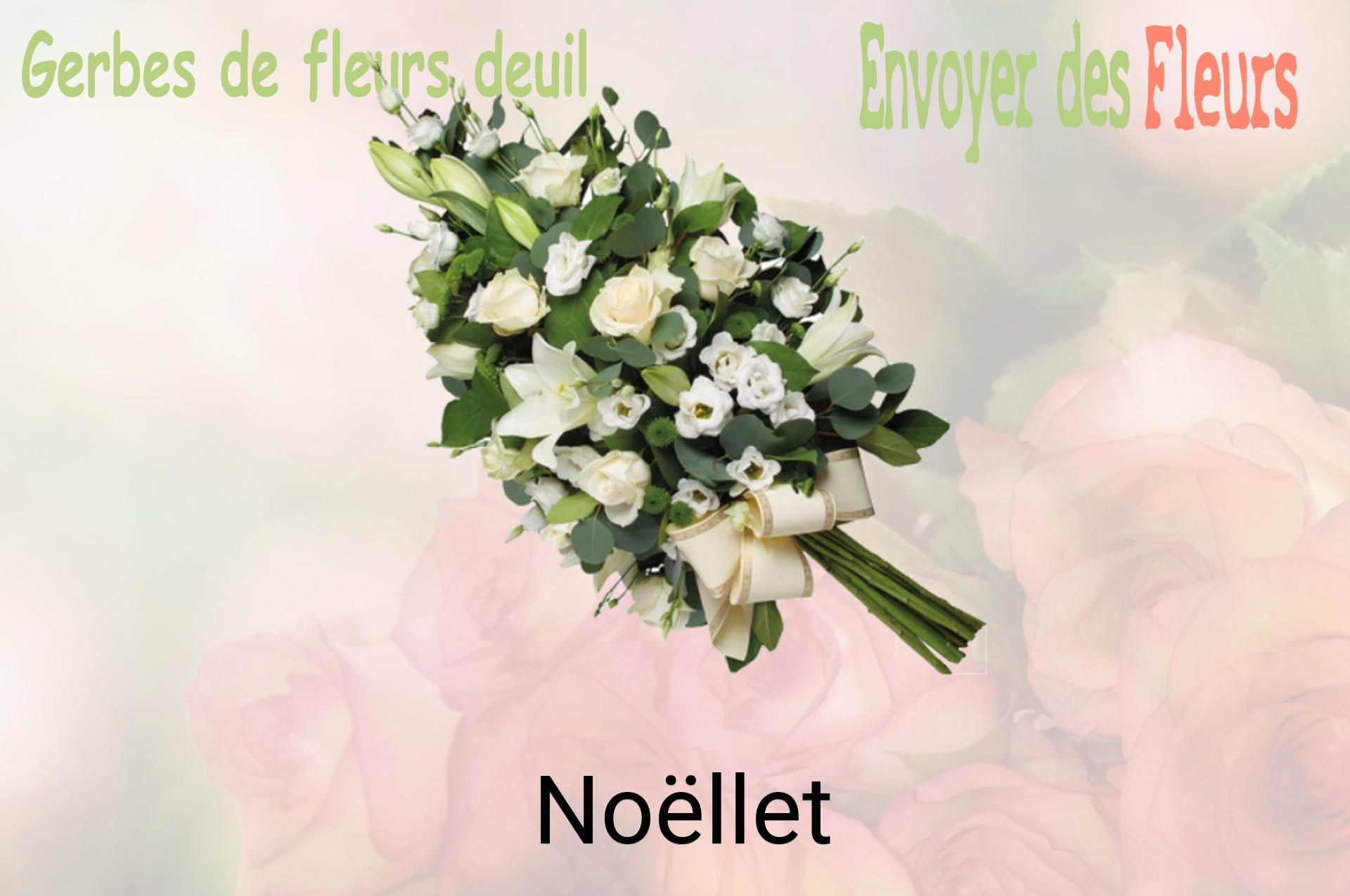 Gerbe de fleurs de deuil livrée à Noëllet